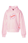 Hummel Desenli Pamuklu Oversize Fit Unisex Çocuk Sweat 922067-9823 PEMBE