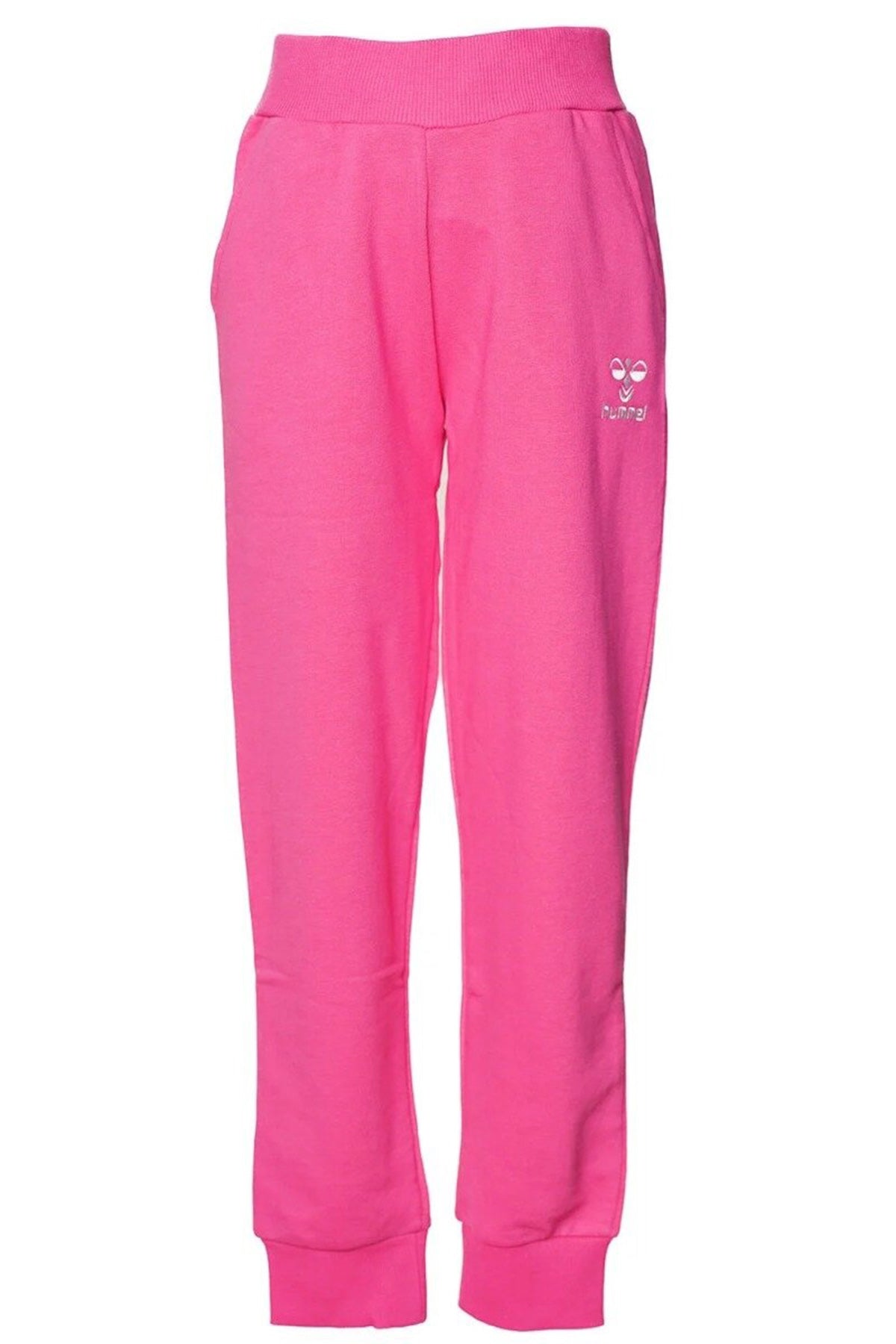 Hummel Pamuklu Regular Fit Normal Bel Lastikli Paça Unisex Çocuk Eşofman Altı 931613-3576 PEMBE