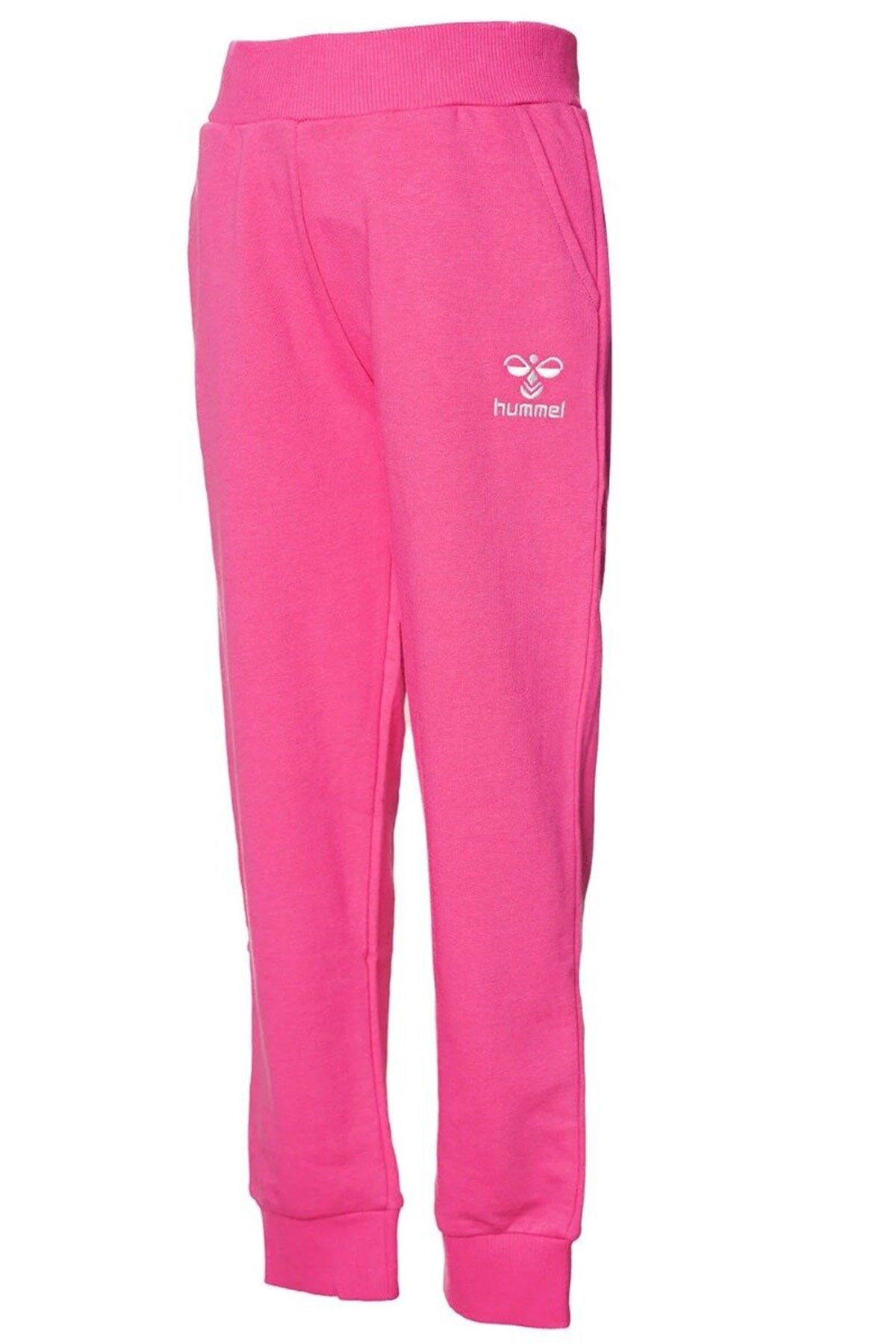 Hummel Pamuklu Regular Fit Normal Bel Lastikli Paça Unisex Çocuk Eşofman Altı 931613-3576 PEMBE