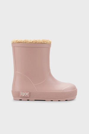 Igor Yogi Borreguito İçi Yumuşak Tüylü Su Geçirmez Unisex Çocuk Yağmur Çizmesi W10306 PEMBE