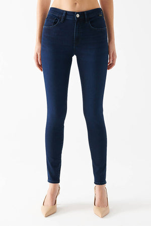 Mavi Pamuklu Yüksek Bel Skinny Dar Paça Tess Jeans Bayan Kot Pantolon 100328-82196 LACİVERT