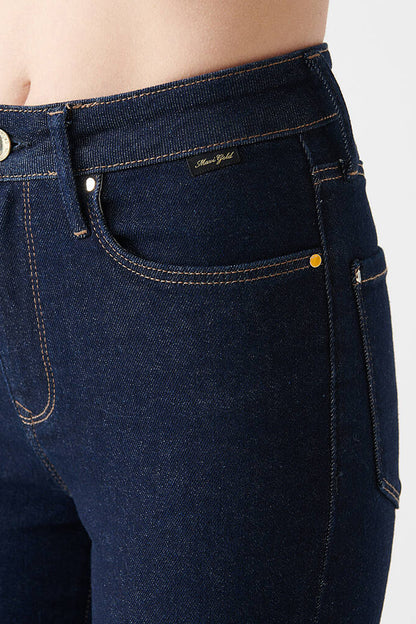 Mavi Serenay Pamuklu Skinny Fit Yüksek Bel Dar Paça Jeans Bayan Kot Pantolon 100980-82996 KOYU MAVİ