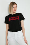 Levi's Baskılı Bisiklet Yaka % 100 Pamuk Bayan T Shirt 17369-1311 SİYAH