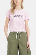 Levi's Logolu % 100 Pamuk Bisiklet Yaka Regular Fit Bayan T Shirt 17369-2209 PEMBE