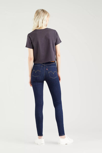 Levi's Pamuklu Yüksek Bel Super Skinny Mile High Jeans Bayan Kot Pantolon 22791-0193 KOYU MAVİ