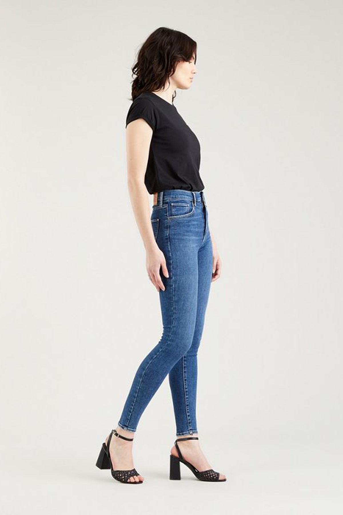 Levi's Pamuklu Yüksek Bel Süper Skinny Mile Jeans Bayan Kot Pantolon 22791-0194 KOYU MAVİ