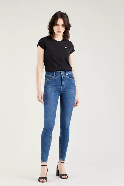 Levi's Pamuklu Yüksek Bel Süper Skinny Mile Jeans Bayan Kot Pantolon 22791-0194 KOYU MAVİ