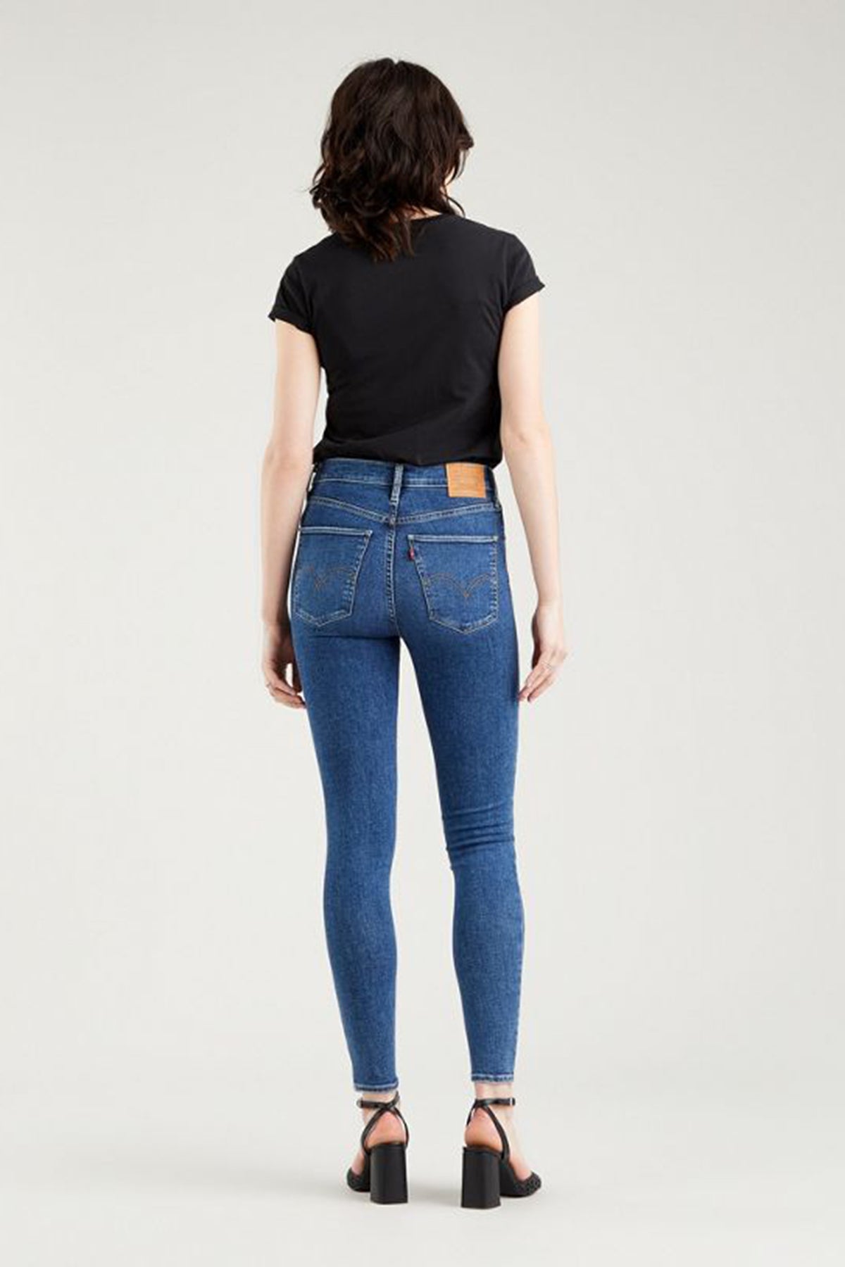 Levi's Pamuklu Yüksek Bel Süper Skinny Mile Jeans Bayan Kot Pantolon 22791-0194 KOYU MAVİ