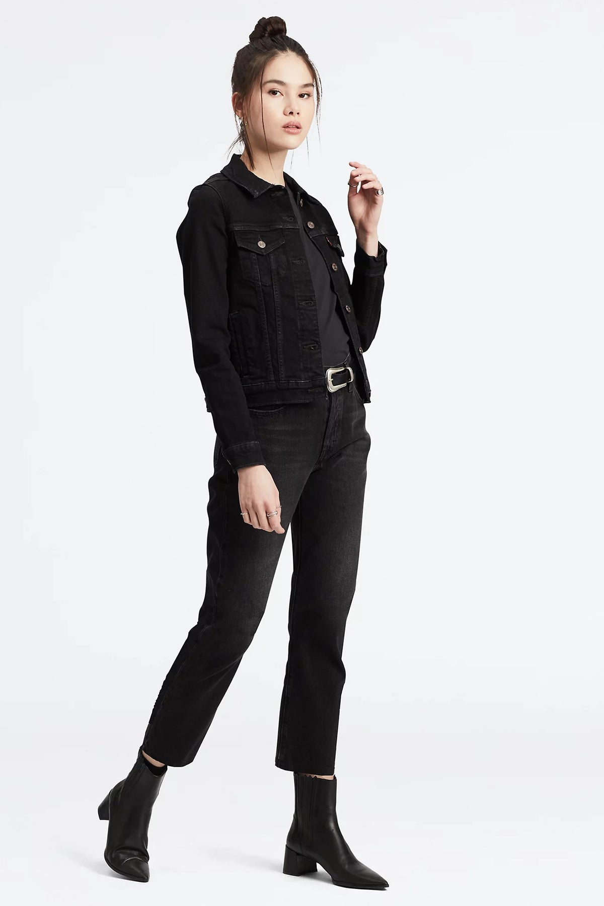 Levi's Pamuklu Yüksek Bel Regular Fit 501 Jeans Bayan Kot Pantolon 36200-0085 SİYAH