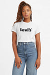 Levi's Logolu Bisiklet Yaka % 100 Pamuk Regular Fit Bayan T Shirt A2086-0102 BEJ