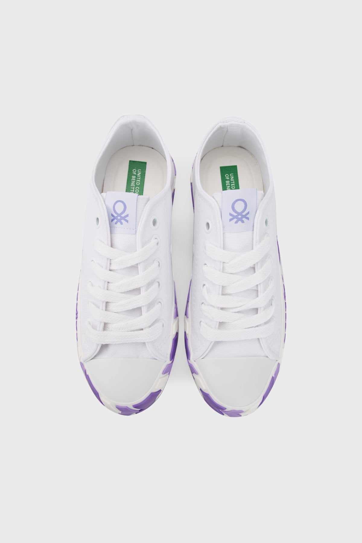 United Colors Of Benetton Sneaker Bayan Ayakkabı BN-30620 Beyaz-Lila