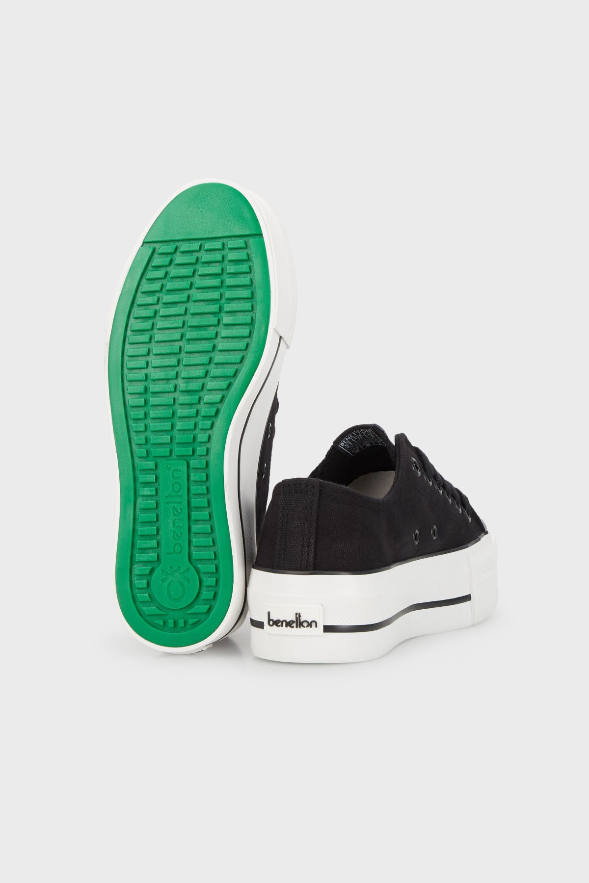 United Colors Of Benetton Kalın Taban Sneaker Bayan Ayakkabı BN30935 SİYAH
