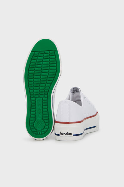United Colors Of Benetton Kalın Taban Sneaker Bayan Ayakkabı BN30935 BEYAZ
