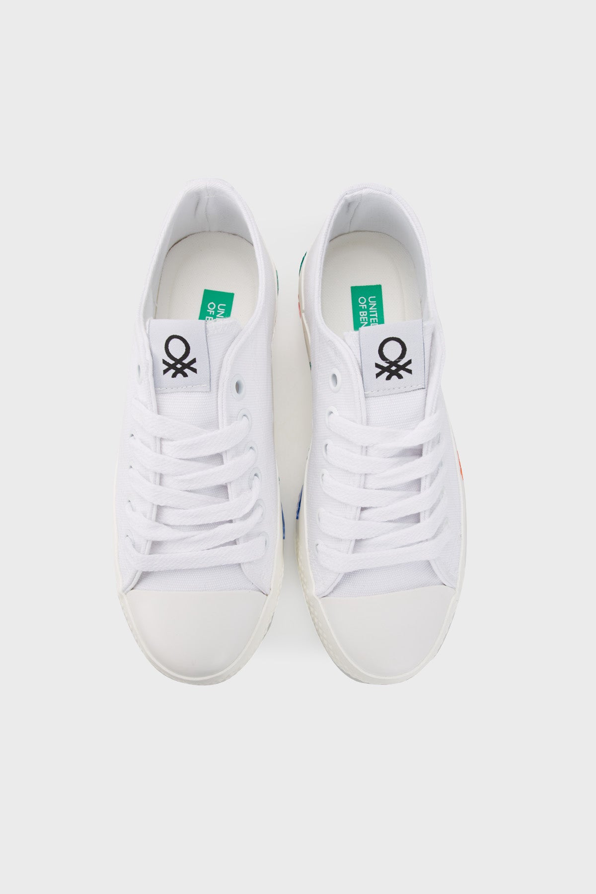 United Colors Of Benetton Logolu Kalın Tabanlı Sneaker Bayan Ayakkabı BN30940 BEYAZ