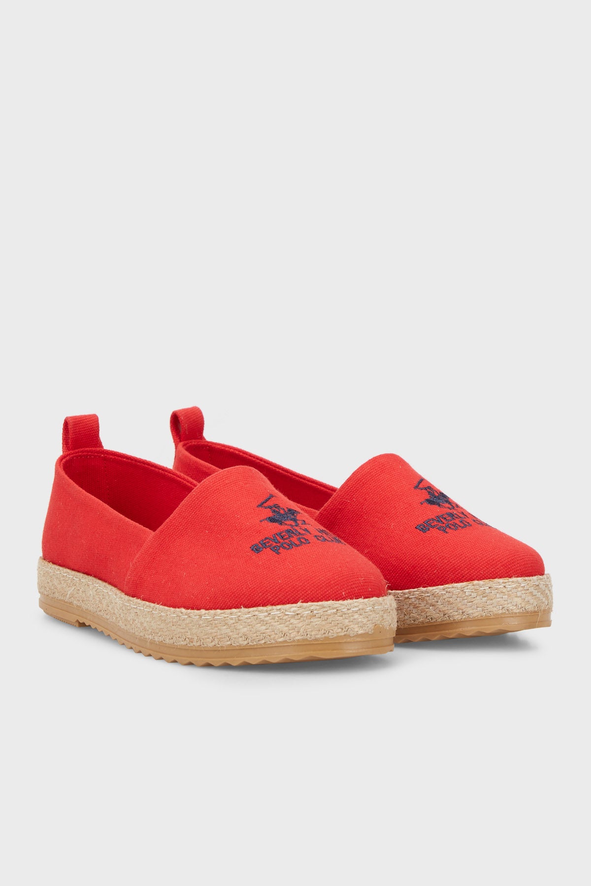 Beverly Hills Polo Club Logolu Espadril Slip-On Bayan Ayakkabı PO30096 KIRMIZI