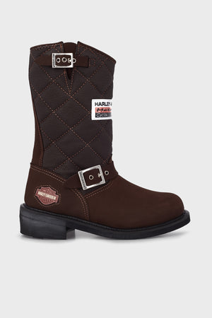 Harley Davidson Laconia 644 Hakiki Deri Bayan Çizme 025G100071 Brown Nubuk