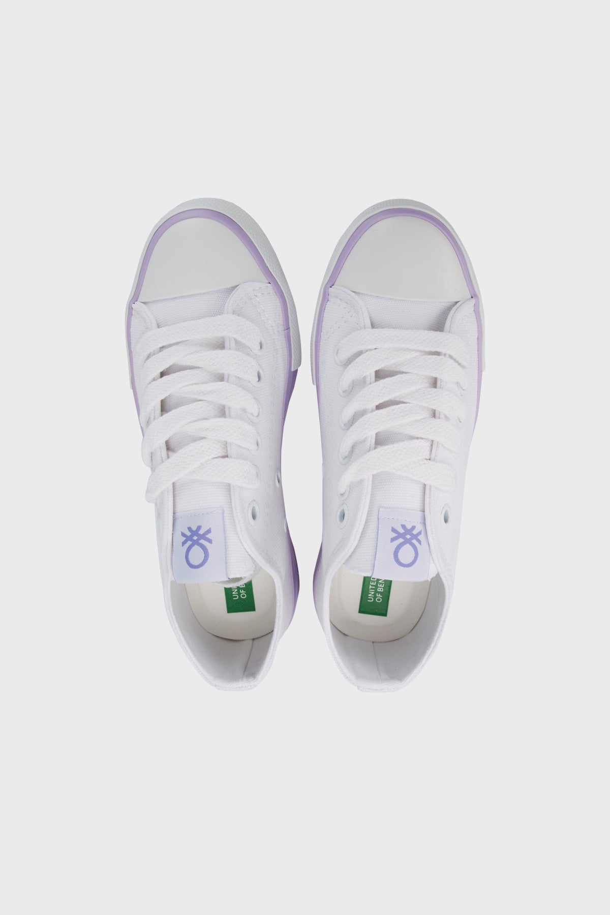United Colors Of Benetton Sneaker Bayan Ayakkabı BN-30176 Beyaz-Lila
