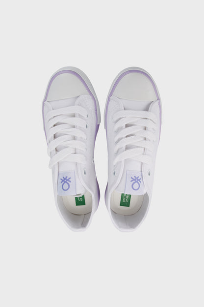 United Colors Of Benetton Sneaker Bayan Ayakkabı BN-30176 Beyaz-Lila