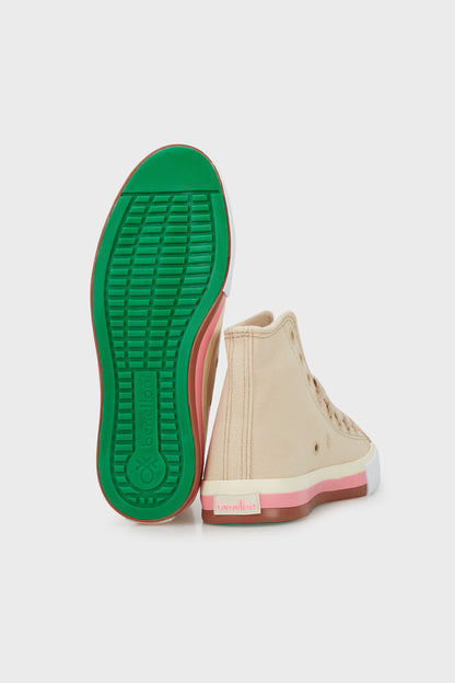 United Colors Of Benetton Bilekli Sneaker Bayan Ayakkabı BN-30189 BEJ