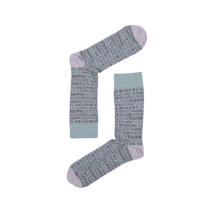 The Socks Company Typography Unisex Çorap 15KDCR104E AÇIK YEŞİL