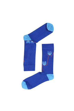 The Socks Company Wise Birds Unisex Çorap 15KDCR107E Saks-Açık Mavi