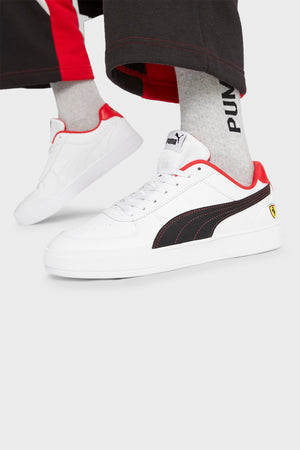 Puma Ferrari Caven Unisex Günlük Spor Ayakkabı 30796004 BEYAZ-SİYAH