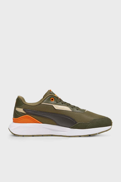 Puma Runtamed Logolu Fileli Nefes Alabilir Tasarımlı Günlük Sneaker Unisex Ayakkabı 39125014 HAKİ