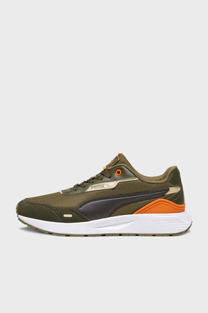 Puma Runtamed Logolu Fileli Nefes Alabilir Tasarımlı Günlük Sneaker Unisex Ayakkabı 39125014 HAKİ