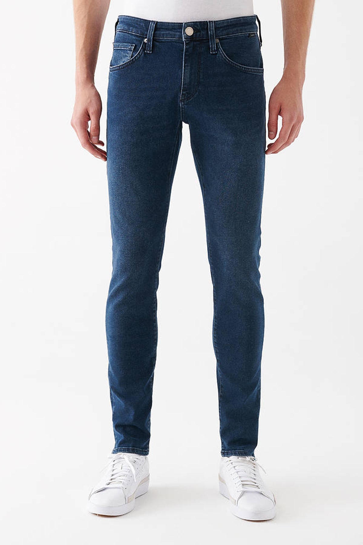 Mavi Kvnç Pamuklu Skinny Normal Bel Dar Paça Jeans Erkek Kot Pantolon 001070-34807 LACİVERT