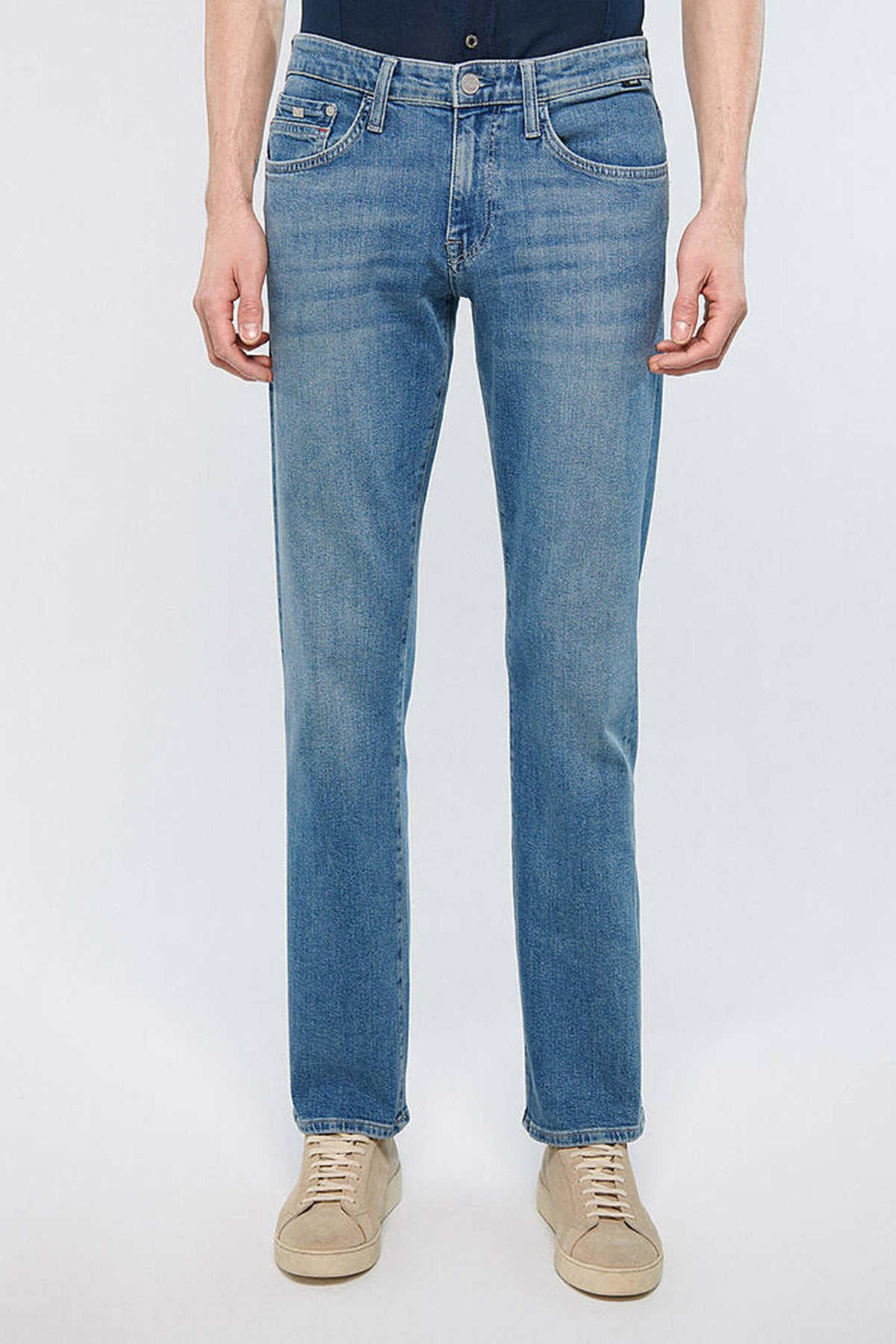 Mavi Pamuklu Regular Fit Düz Paça Hunter Jeans Erkek Kot Pantolon 0020233454 MAVİ