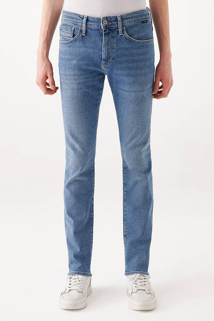 Mavi James Pamuklu Skinny Normal Bel Dar Paça Jeans Erkek Kot Pantolon 0042480565 AÇIK MAVİ