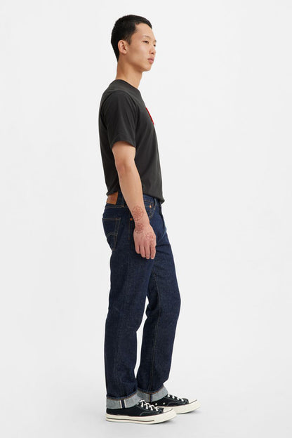 Levi's Pamuklu Normal Bel Düz Paça Straight Fit 501 Jeans Erkek Kot Pantolon 00501-3377 LACİVERT