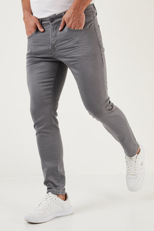 Buratti Pamuklu Normal Bel Dar Paça Slim Fit Jeans Erkek Kot Pantolon 1114D03NAPOLI GRİ