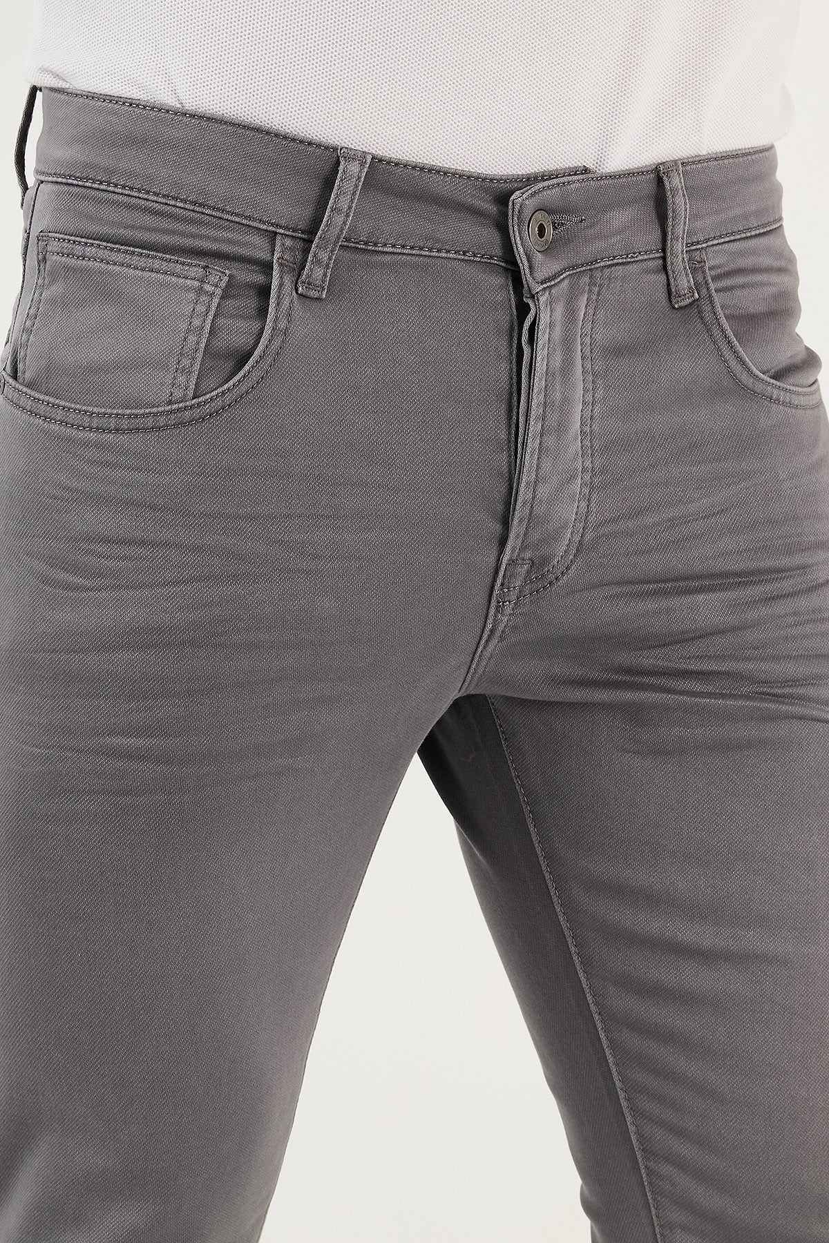 Buratti Pamuklu Normal Bel Dar Paça Slim Fit Jeans Erkek Kot Pantolon 1114D03NAPOLI GRİ