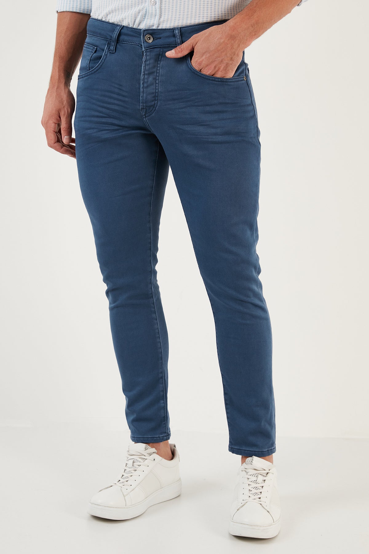 Buratti Pamuklu Normal Bel Dar Paça Slim Fit Jeans Erkek Kot Pantolon 1114D04NAPOLI İNDİGO