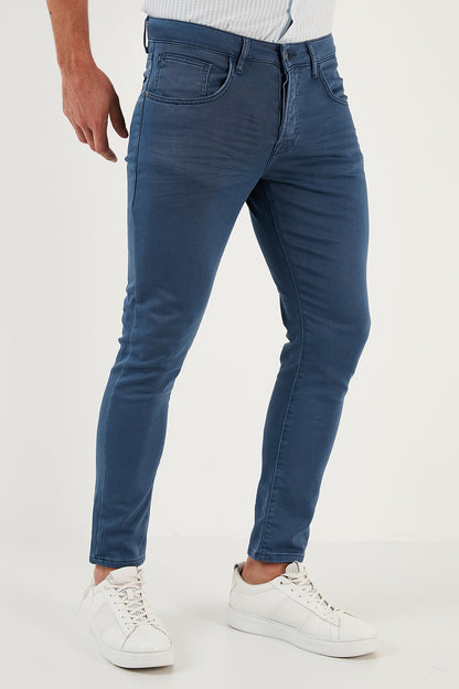 Buratti Pamuklu Normal Bel Dar Paça Slim Fit Jeans Erkek Kot Pantolon 1114D04NAPOLI İNDİGO