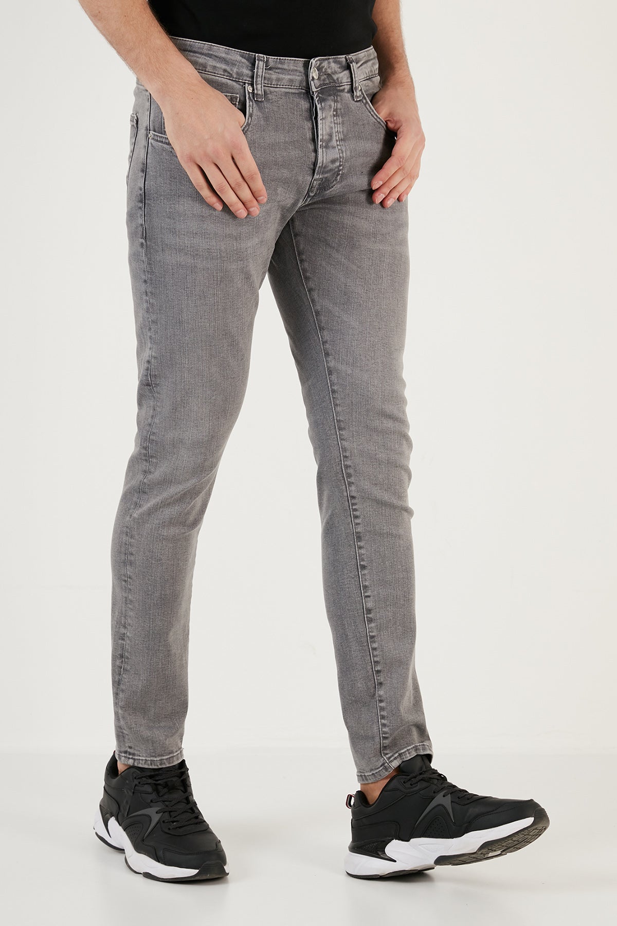 Buratti Pamuklu Normal Bel Slim Fit Dar Paça Jeans Erkek Kot Pantolon 1115J61NAPOLI GRİ