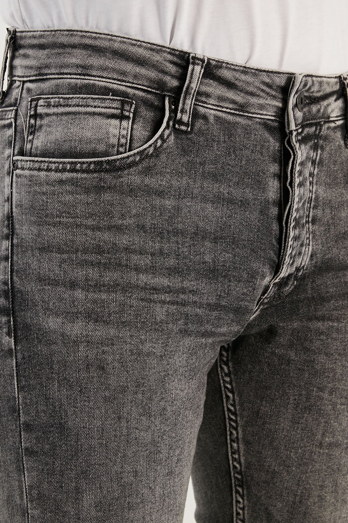 Buratti Pamuklu Normal Bel Slim Fit Dar Paça Jeans Erkek Kot Pantolon 1116F12NAPOLI GRİ