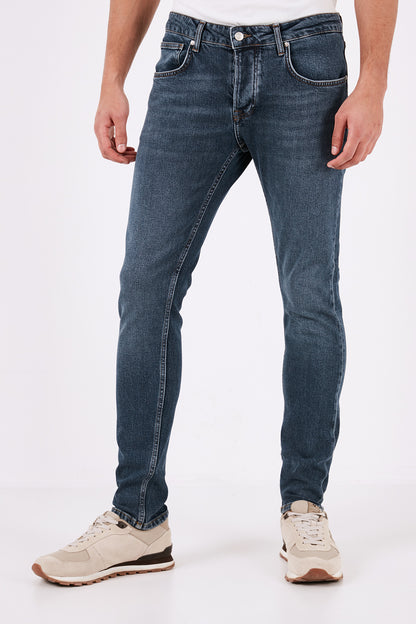 Buratti Pamuklu Normal Bel Slim Fit Dar Paça Jeans Erkek Kot Pantolon 1116J76NAPOLI LACİVERT