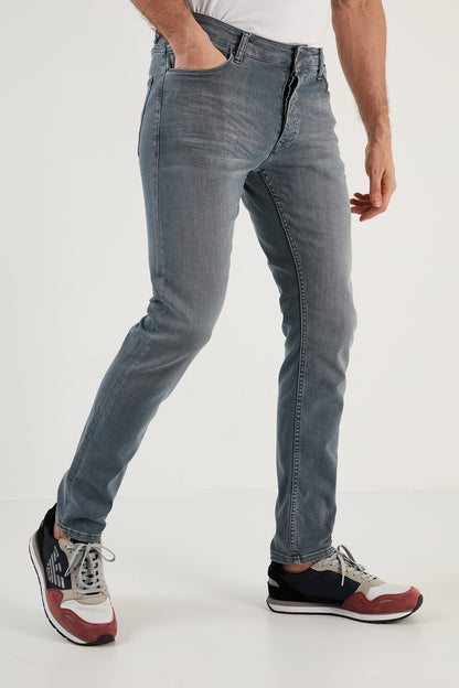 Buratti Pamuklu Normal Bel Slim Fit Dar Paça Jeans Erkek Kot Pantolon 1117M10NAPOLI AÇIK MAVİ