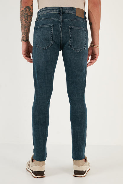 Buratti Pamuklu Normal Bel Slim Fit Dar Paça Jeans Erkek Kot Pantolon 1118J10NAPOLI MAVİ