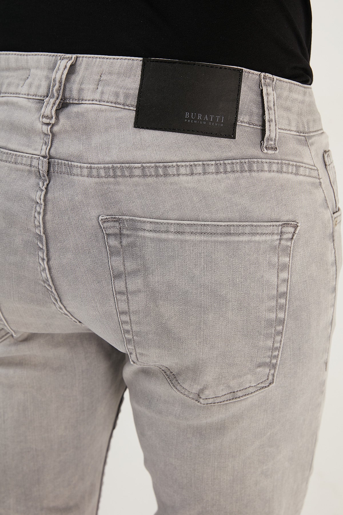 Buratti Pamuklu Normal Bel Slim Fit Dar Paça Jeans Erkek Kot Pantolon 1118M14NAPOLI GRİ