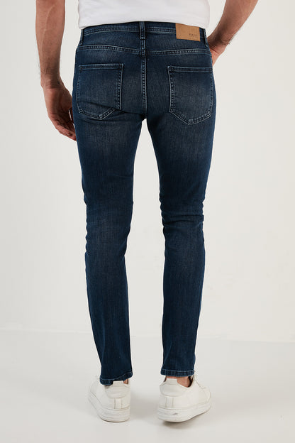 Buratti Pamuklu Normal Bel Slim Fit Dar Paça Jeans Erkek Kot Pantolon 1119M06NAPOLI KOYU MAVİ