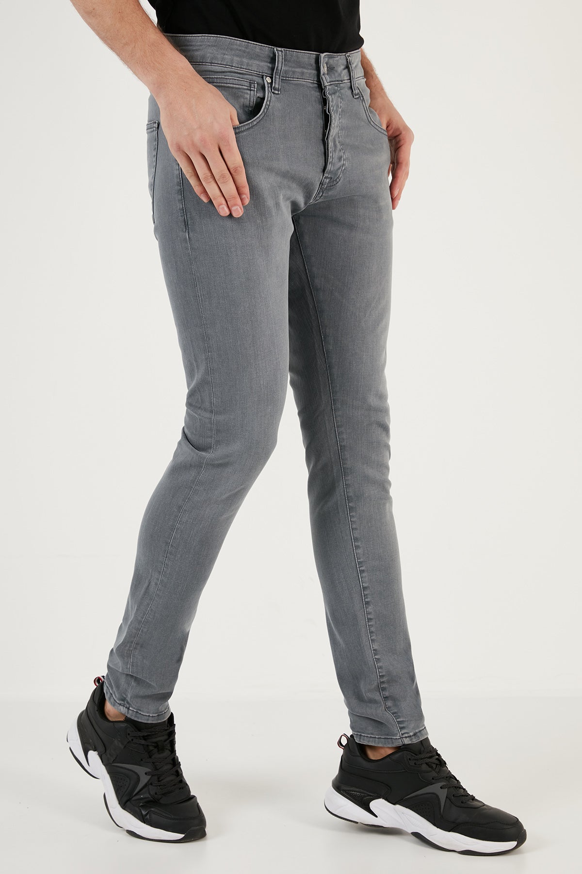 Buratti Pamuklu Normal Bel Slim Fit Dar Paça Jeans Erkek Kot Pantolon 1120J60NAPOLI GRİ