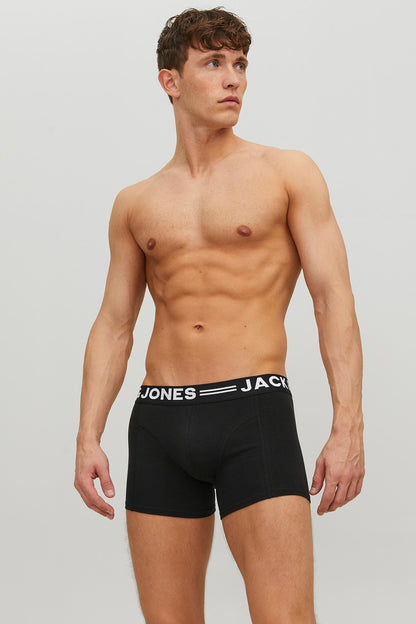 Jack & Jones Addıiıonals Sense 3 Pack Erkek Boxer 12081832 SİYAH