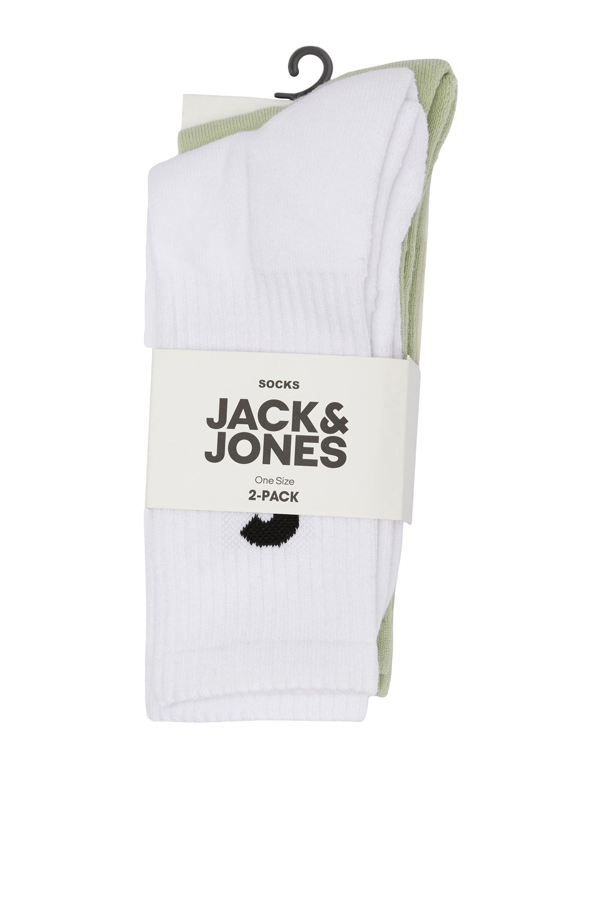 Jack & Jones Accessories Jaccole Pamuklu Uzun Tenis 2 Pack Erkek Çorap 12234488 YEŞİL-BEYAZ