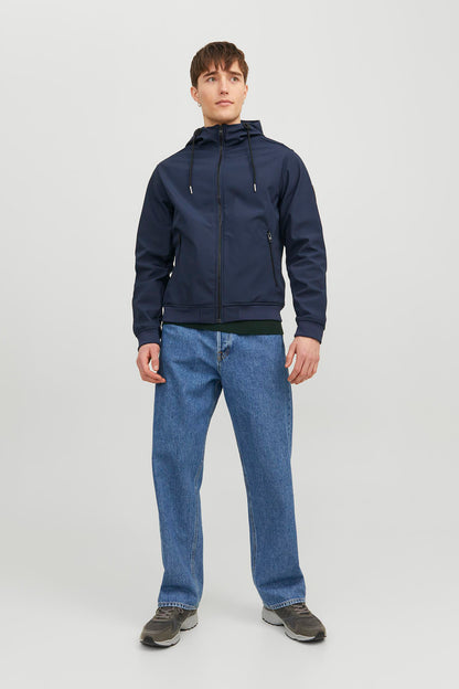 Jack & Jones Essentials Jjebasıic Suya Dayanıklı Kapüşonlu Regular Fit Erkek Ceket 12236300 LACİVERT