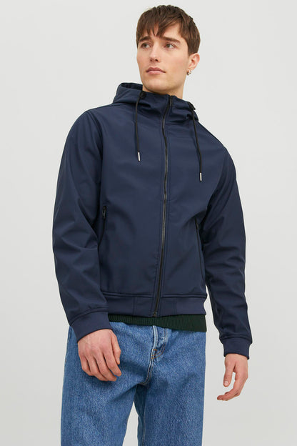 Jack & Jones Essentials Jjebasıic Suya Dayanıklı Kapüşonlu Regular Fit Erkek Ceket 12236300 LACİVERT