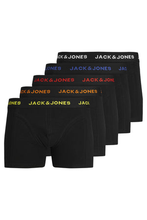 Jack & Jones Jacblack Esnek Pamuklu 5 Pack Erkek Boxer 12242494 SİYAH