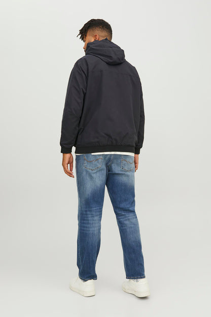 Jack & Jones Plus Jjerush Büyük Beden Bomber Erkek Ceket 12243517 SİYAH